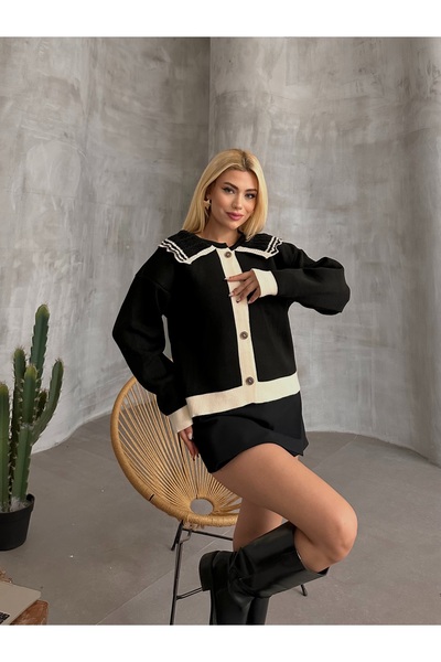 Sfg Life Moda Jachetă-cardigan pentru femei, la modă, elegantă, cu guler cu v...