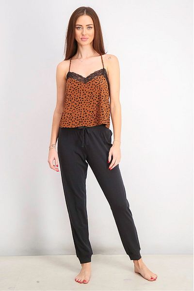 Tchibo Women Plain Drawstring Pajamas, Black