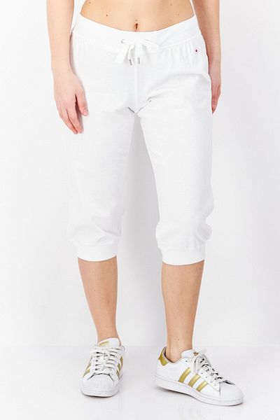 Champion Women Sportswear Fit Brand Logo Training Capri Pants, White