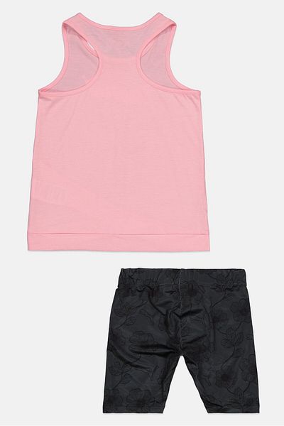 Puma Kids Girl 2 Pieces Sportwear Fit Top And Short Set, Pink