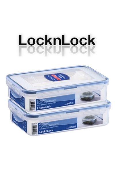 locknlock Classic Airtight Rectangular Containers 800ml Set of 2