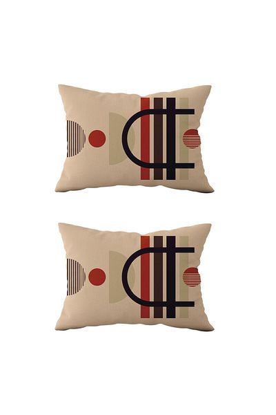 Evdek Set de 2 Ds83 - Set de huse de pernă dreptunghiulare cu două fețe