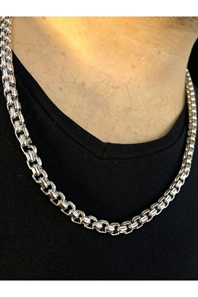 vogutima jewelery&silver by timuçin mavili Çizgili Kare Model Paslanmaz Erkek...