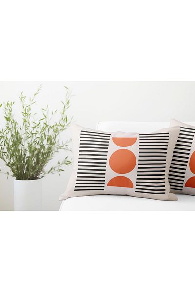 Evdek Set de 2 DS67 - Set de huse de pernă dreptunghiulare cu două fețe