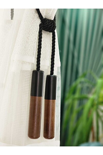 Akcan Siyah Renk Ahşap Ceviz Bohem Uzun Braçol