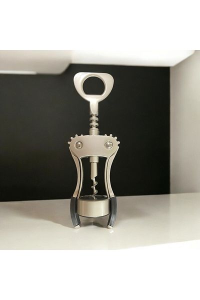tg tek-iş global Corkscrew Stainless Steel Cork and Metal Bottle Cap - Multi-Purpose