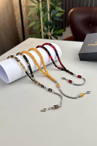 dergah tesbih En Popüler 3 Renk Bir Arada  Ateşi Sıkma Kehribar Üçlü Set