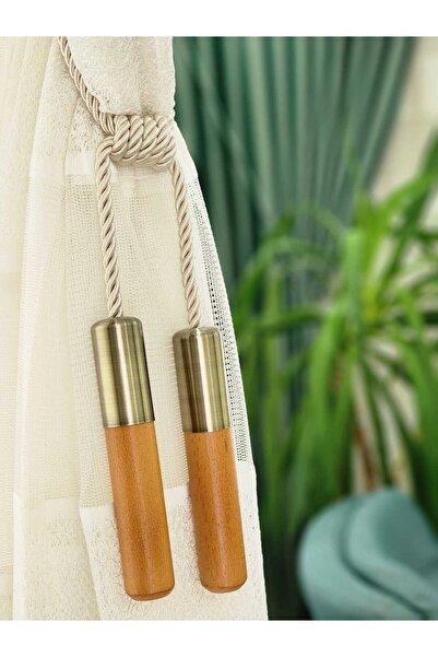 Akcan Beyaz Renk Bronz Ahşap Meşe Bohem Uzun Braçol