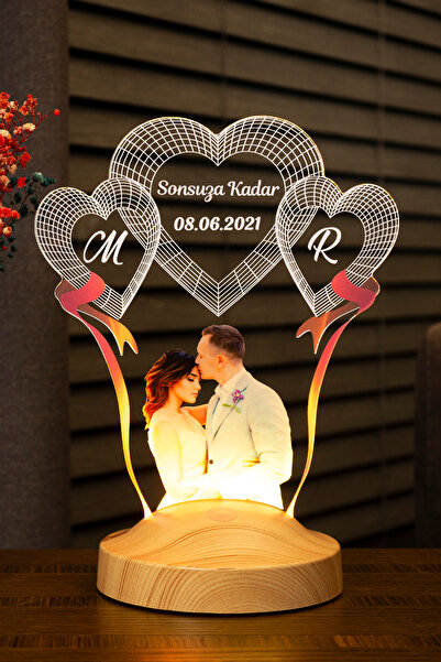 SEVGİLAMBASI Fotoğraflı Yıldönümü Gece Lambası, Fotoğraf Led Lamba, Resimli