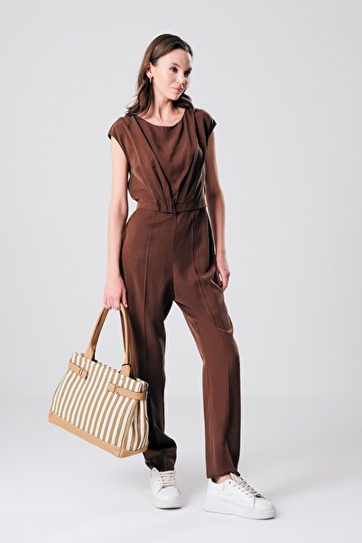 EXPLOSION Beli Pili Detaylı Dar Paça Tulum