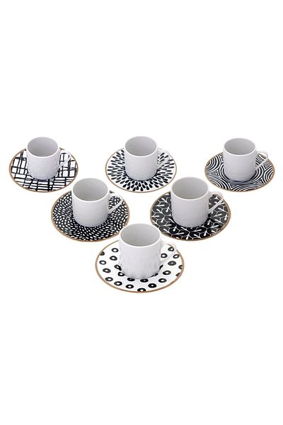 Porland Fractal 6-Person Coffee Set 12 Pieces