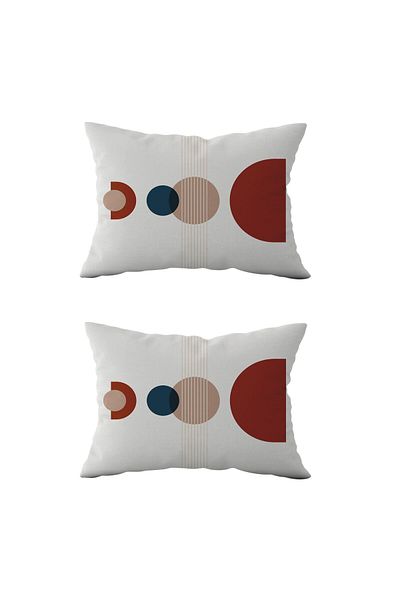 Evdek Set de 2 Ds74 - Set de huse de pernă dreptunghiulare cu două fețe