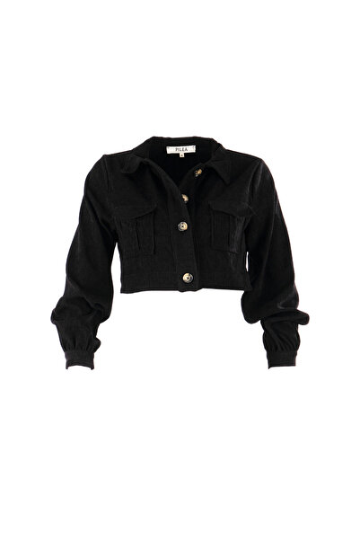 Pilea Μαύρο μπουφάν Jenya