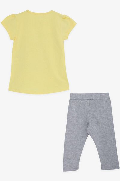 Breeze Girl's Capri Tights Set Unicorn Printed 1.5-5 Years, Yellow
