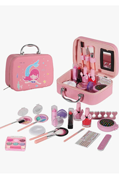 seyuse Çocuk Makyaj Çantası Ve Seti (SÜRÜLEBİLİR 20 PARÇA)