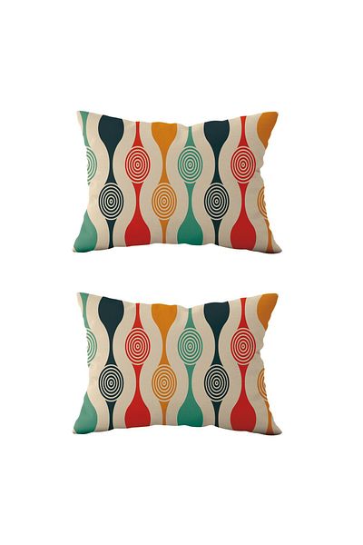 Evdek Set de 2 Ds106 - Set de huse de pernă dreptunghiulare cu două fețe