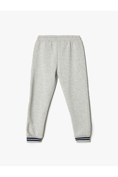 Koton Jogger Sweatpants Tie-Up Waist Print Λεπτομερείς τσέπες Raster