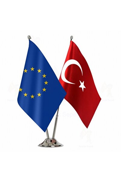 Genel Markalar Avrupa Birliği ve Türkiye Masa Bayrağı Seti