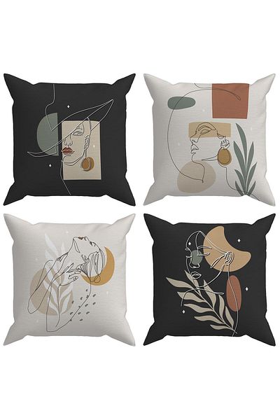 Evdek Set de perne abstracte din 4 piese - Ds81