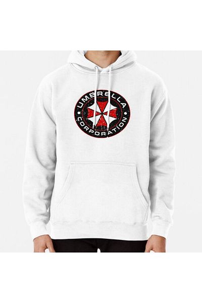 Hvit Stein Φούτερ με στάμπα Umbrella Corporation