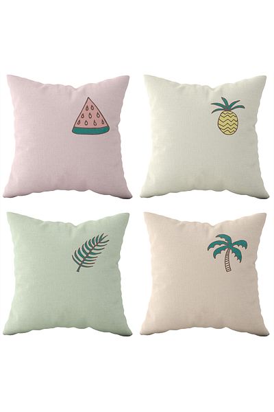Evdek Husa de perna Essential 4 piese Dubla Fata 45x45 Cm