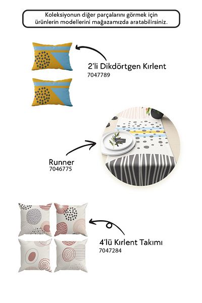 Evdek Set de 4 huse de pernă - Kl29