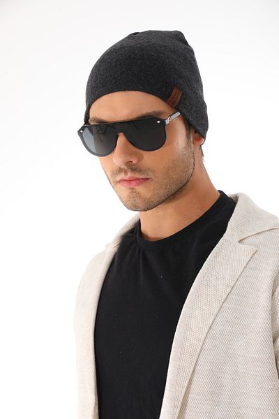 Elif İç Giyim Men's Combed Cotton Anthracite Beret