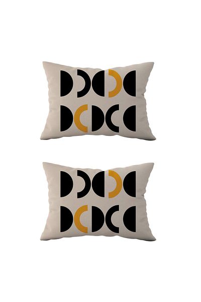 Evdek Set de 2 Ds86 - Set de huse de pernă dreptunghiulare cu două fețe