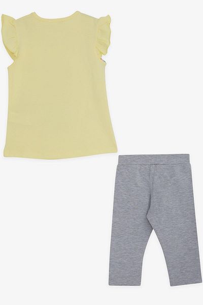Breeze Girl's Tights Set Rocking Girl Printed 2-6 Years, Yellow