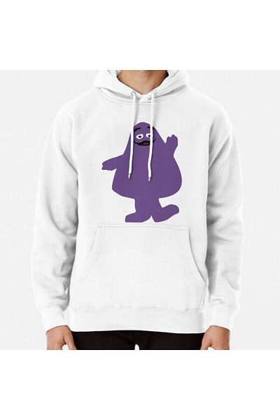 Hvit Stein Φούτερ με στάμπα Grimace