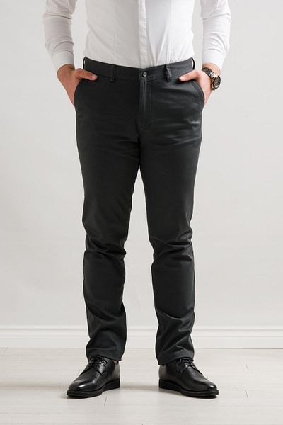 NOTRA Ανδρικό παντελόνι Classic Cut Winter Gabardine Fabric Lycra Tube Leg