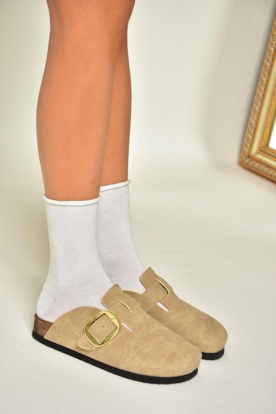 Fox Shoes Τ 777589002   Skin Suede Γυναικείες Παντόφλες