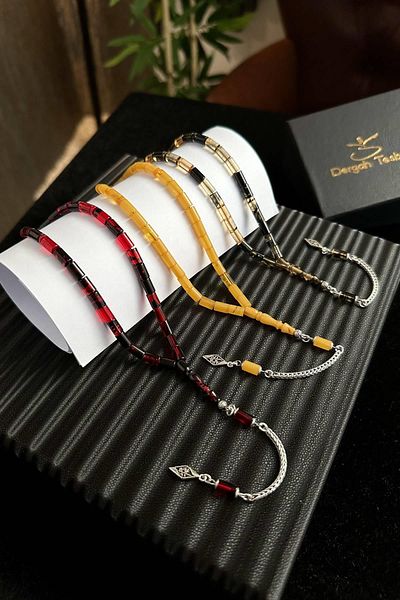 dergah tesbih Most Popular 3 Colors in One Squeezing Fire Amber Triple Set