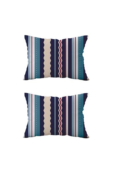 Evdek Set de 2 Ds101 - Set de huse de pernă dreptunghiulare cu două fețe