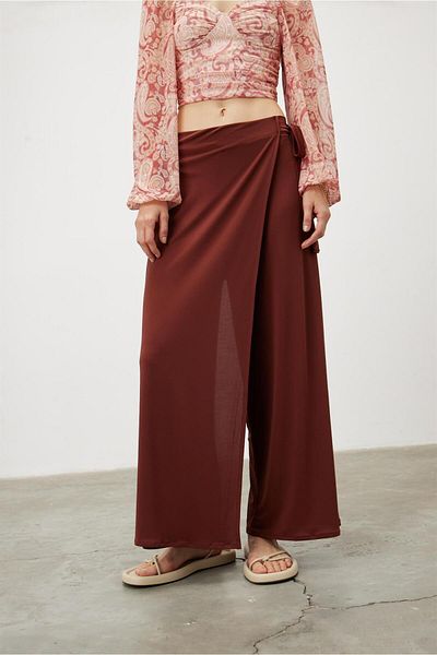 TUBİA Women's Brown Color Trouser Skirt