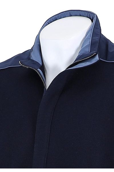 PAUL&SHARK Men's Stand Collar Wool Long Blue Sweater 14311206 -050
