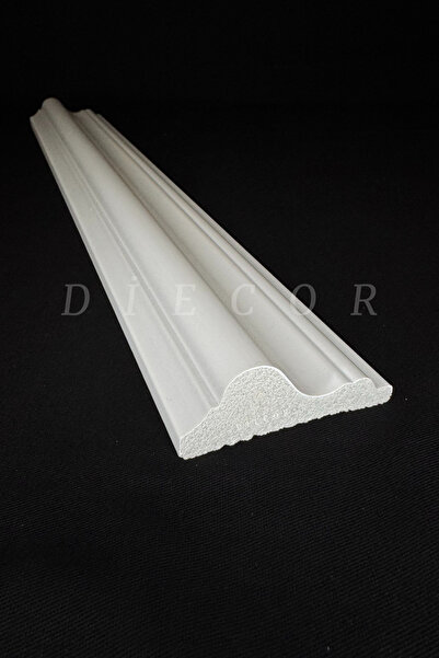 DİECOR Dekoratif Boyanabilir 1 Adet 6 cm Eğimli Polistren Duvar Çıtası
