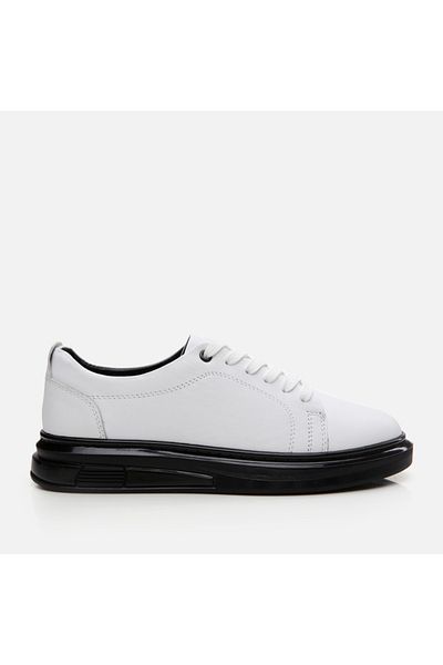 Hotiç Pantofi sport de damă albi din piele naturală