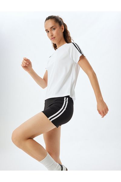Koton Tricou Sport Decolteu Bicicletă Mânecă scurtă Loose Fit
