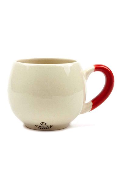 PALTO TASARIM Smile, Keep Going Your Way! Cream Shiny Balloon Mug - Gift Ceramic Mug