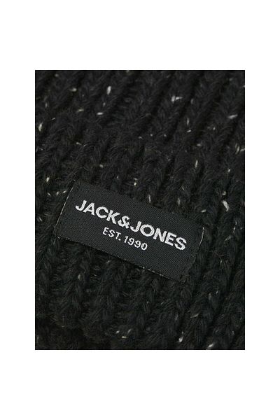 Jack & Jones Ανδρικό μαύρο μπερέ Cliff (12190549-B)