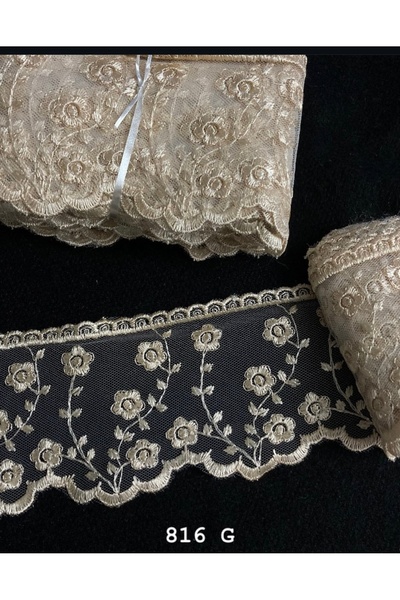 Butik İmza tekstil geniş Güpür uç dantel Fransız 9 metre top