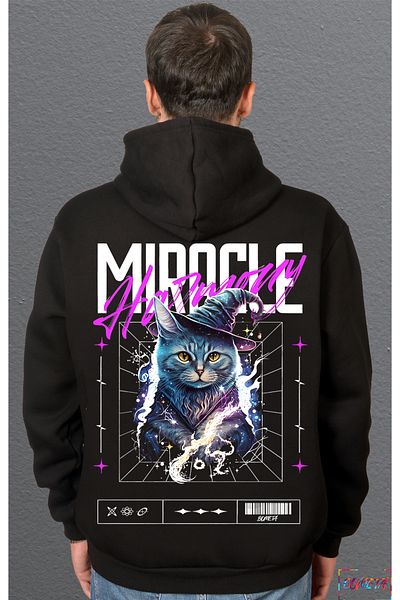 Bumeta Hanorac Miracle Worker Cat Cat Hanorac unisex cu glugă