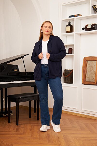 RMG Синя модальна кофта - великий розмір