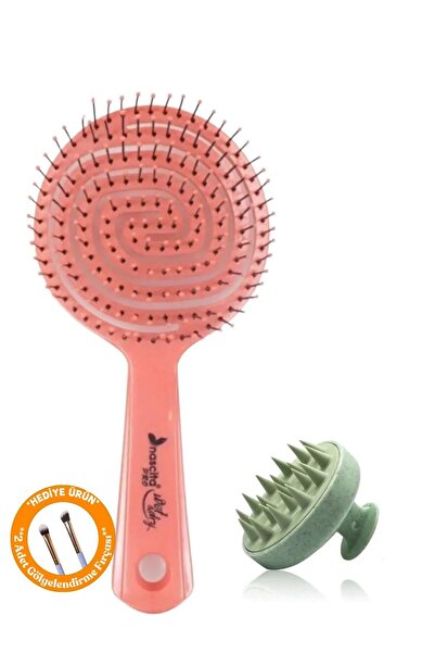 nascita Επαγγελματική τρισδιάστατη οβάλ βούρτσα μαλλιών ροζ χτένα μασάζ ντους...