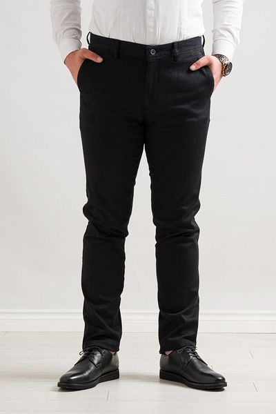 NOTRA Classic Cut Winter Fabric Gabardine Pipe Leg Men's Trousers