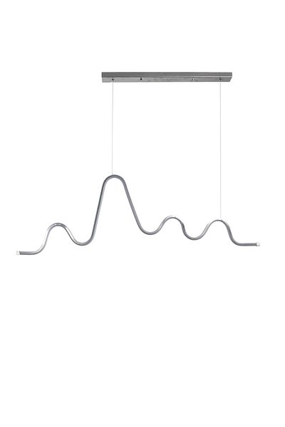 Modavize Rhythm Modern Design Bedroom - Living Room Kitchen Dining Table Gray Color White Led 2-Piece Chandelier (110 cm)