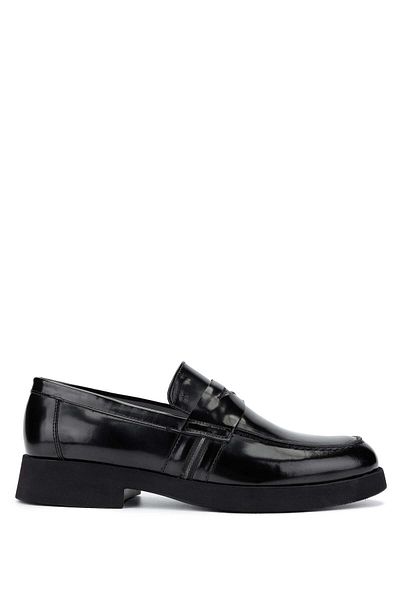 Tamer Tanca Men's Genuine Leather Black Opening Loafer Shoes