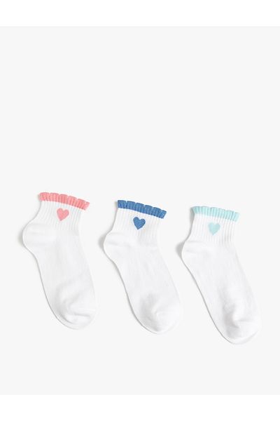 Koton Set de șosete Heart Booties - 3 piese, multicolore