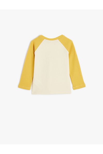 Koton Crew Neck Printed Long Sleeve T-Shirt